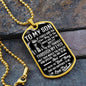 To My Son | If I Could Give You One Thing Dog Tag Black and White