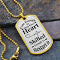 Cute Enough | Dog Tag Necklace Gray & Black