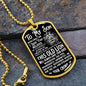 Remember Whose Son You Are | Dog Tag (Black & White Design)
