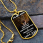 I Promise | To My Son Dog Tag White Letters