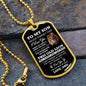 To My Son I Promise | Dog Tag Necklace