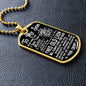 Remember Whose Son You Are | Dog Tag (Black & White Design)