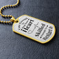 Cute Enough | Dog Tag Necklace Gray & Black