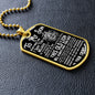 To My Son | I Believe in You Dog Tag Black and White