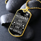 To My Husband | Fate Choice Love Dog Tag (Black & White)