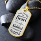 Cute Enough | Dog Tag Necklace Gray & Black