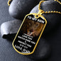 I Promise | To My Son Dog Tag White Letters