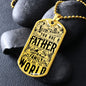 Father You Are the World | Dog Tag Necklace