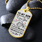 Never Forget | Love Mom Dog Tag (White Background)