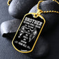 Brother-Nothing Shall Break This Bond | Dog Tag (Black & White Design)