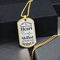 Cute Enough | Dog Tag Necklace Gray & Black