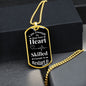 Cute Enough | Dog Tag Necklace Black & White