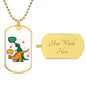 T Rex "I'm F@&%IN" Trying | Dog Tag Necklace
