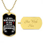 My Mom Watches My Back | Dog Tag Necklace