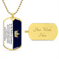 Straighten Your Crown Grandson | Dog Tag Necklace
