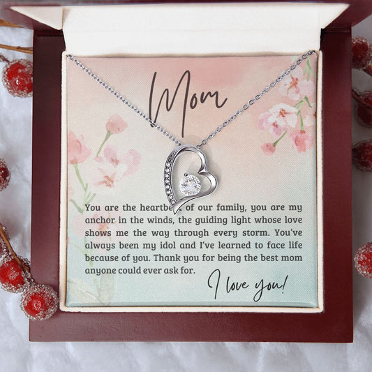 Mom You Are the Heartbeat of Our Family | Forever Love Necklace