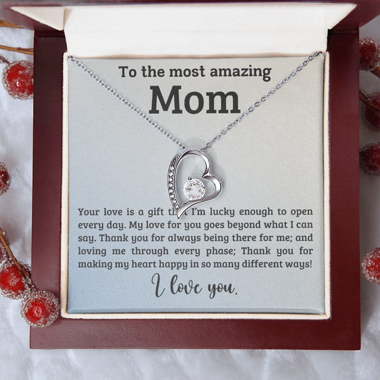 Mom Your Love is a Gift | Forever Love Necklace