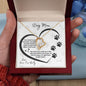 Dog Mom Paw Print Heart | Forever Love Necklace
