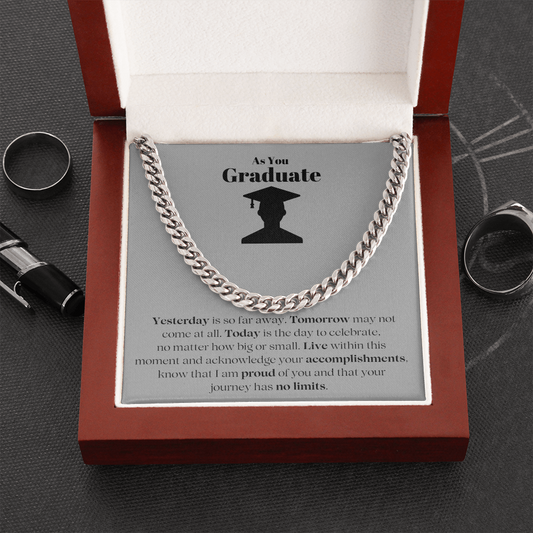 As You Graduate Cuban Link Necklace