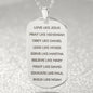 Love Pray Obey | Engraved Dog Tag Necklace