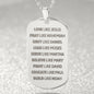 Love Pray Obey | Engraved Dog Tag Necklace