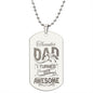 Thanks Dad I Turned Out Awesome | Engraved Dog Tag Necklace