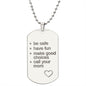 Call your Mom | Engraved Dog Tag Necklace
