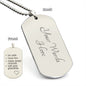Call your Grandma | Engraved Dog Tag Necklace