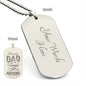 Thanks Dad I Turned Out Awesome | Engraved Dog Tag Necklace