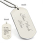 Call your Dad | Engraved Dog Tag Necklace