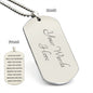 Love Pray Obey | Engraved Dog Tag Necklace