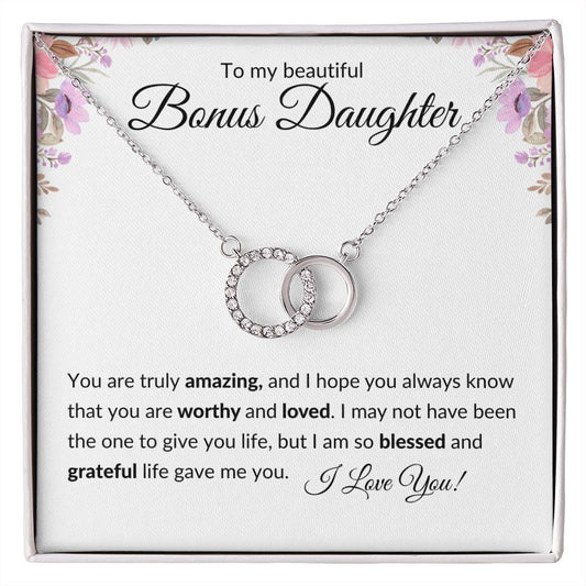 Beautiful Bonus Daughter | Perfect Pair Necklace