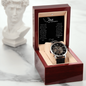 Not Forgotten Men's Openwork Watch with Mahogany Box Black Card