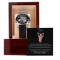 Men's Openwork Watch with Mahogany Box Black Card Forever Daughter