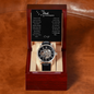Not Forgotten Men's Openwork Watch with Mahogany Box Black Card