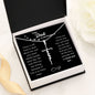 Your Dad is Not Forgotten | Faith Cross Necklace (Black Card)