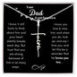 Your Dad is Not Forgotten | Faith Cross Necklace (Black Card)