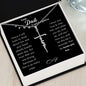 Your Dad is Not Forgotten | Faith Cross Necklace (Black Card)