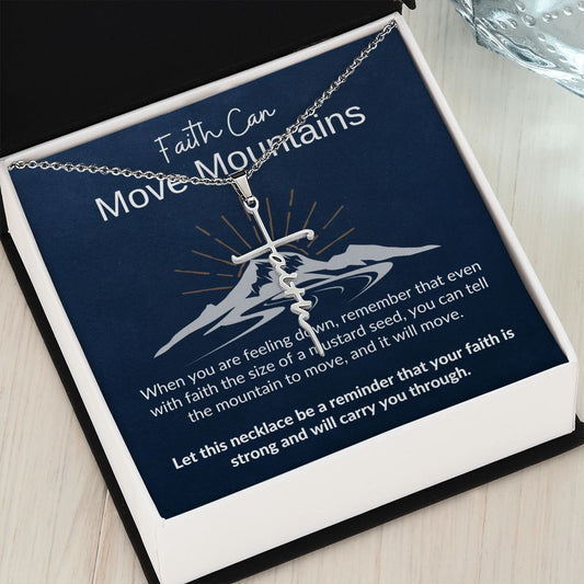 Faith Can Move Mountains | Faith Cross Necklace