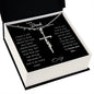 Your Dad is Not Forgotten | Faith Cross Necklace (Black Card)