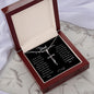Your Dad is Not Forgotten | Faith Cross Necklace (Black Card)