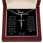 Your Dad is Not Forgotten | Faith Cross Necklace (Black Card)