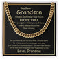My Dear Grandson I Love You | Cuban Link Chain