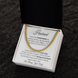 Happy Father's Day Cuban Link Necklace White Card