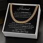 Happy Father's Day Cuban Link Necklace Black Card