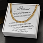 Happy Father's Day Cuban Link Necklace White Card