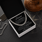 Happy Father's Day Cuban Link Necklace Black Card