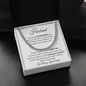 Happy Father's Day Cuban Link Necklace White Card