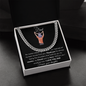 I Love You Dad Cuban Link Chain Adjustable Length