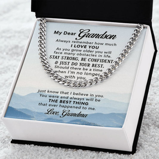 Grandson You Are The Best | Cuban Link Chain